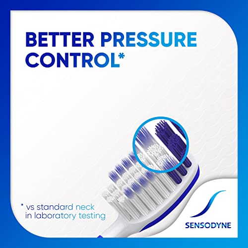 Sensodyne Sensitive Care Soft Toothbrush, Soft Bristle Toothbrush For Adults With Sensitive Teeth - 4 Count #TOP3