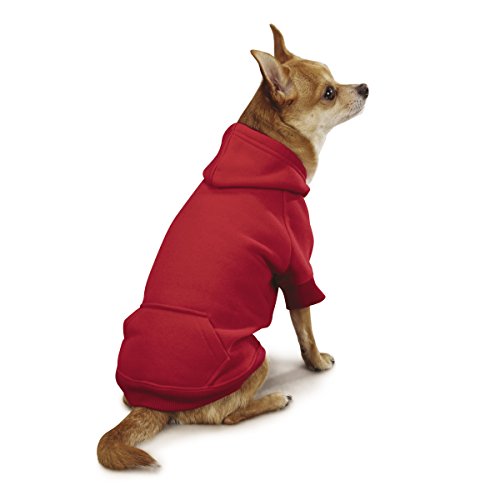 Casual Canine Basic Hoodie For Dogs, 8" Xs, Red #TOP1