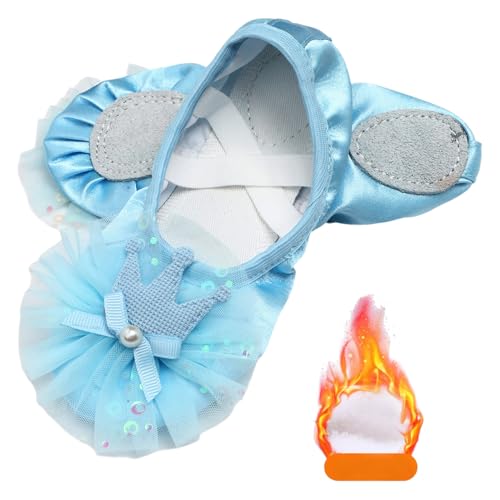 renvena Girls Princess Ballet Dance Shoes Flats Slippers Shoes Split Sole Slippers for Lyrical Dance Performance