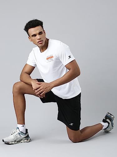 Image of XTEP Comfort Series (Sports Elastic Performance), Running Series, Superior Stretch, Polyamide & Elastane, Crew Neck Comfort Running T-Shirt for Men (White)