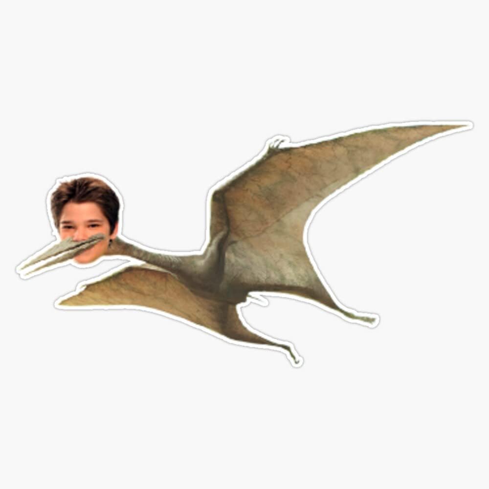 Freddie Benson As A Pterodactyl Sticker Decal Size 5"