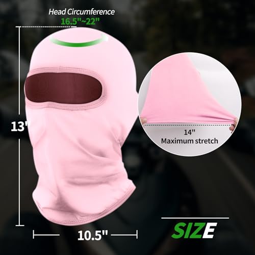 image for LONGKING Pink Balaclava Face Mask for Men and Women – Skiing, Snowbo