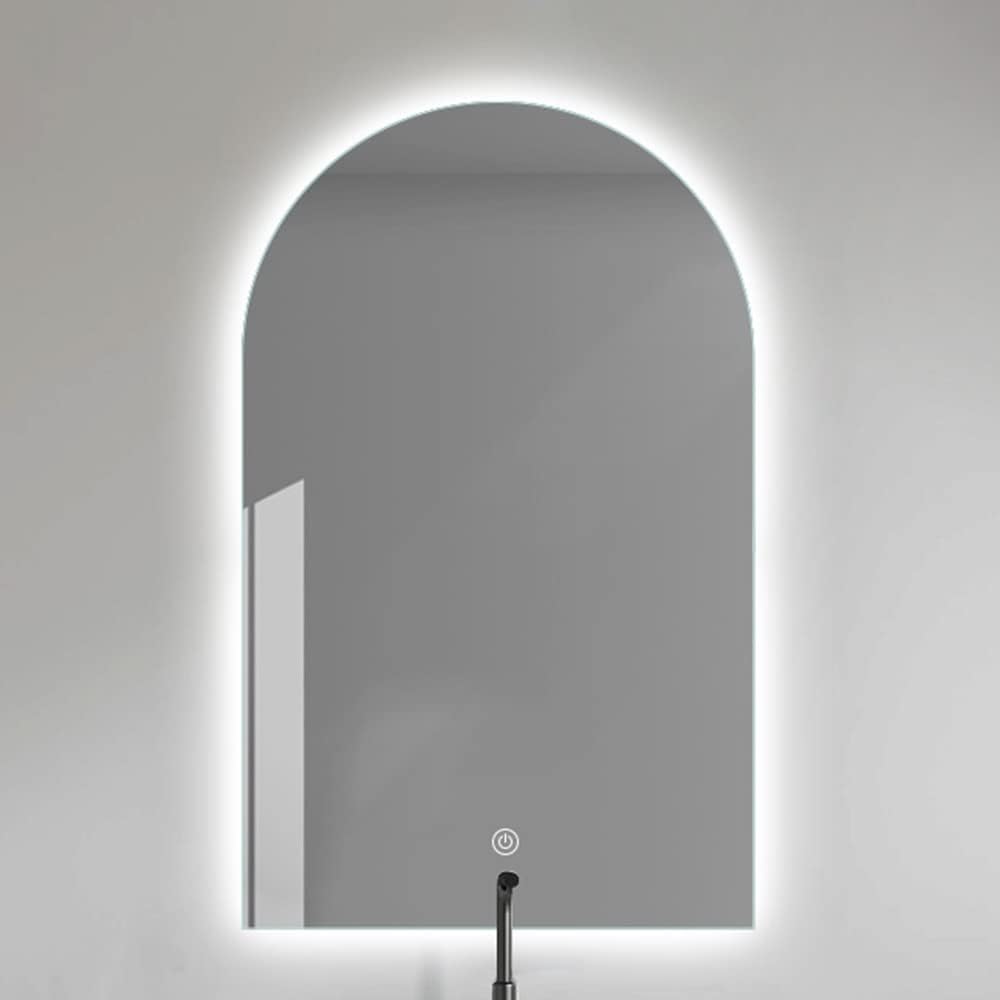 BKSXSOP Bathroom Mirror with LED Light, Illuminated Frameless Backlit Vanity Dimming and 3 Colors, Vertical Hanging