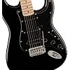 Squire Sonic Stratocaster Electric Guitar ، أسود ، Maple Fingerboard ، Black Pickguard