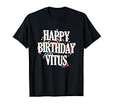This colorful happy birthday clothing is the best personalized birthday gift for Vitus. Wear this together as a custom group outfit for the next birthday party