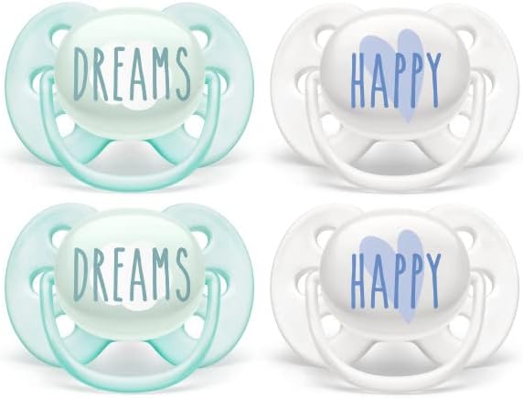 PhilipsAvent Ultra Soft/Doux Pacifier, 0-6 Months 4 Pieces