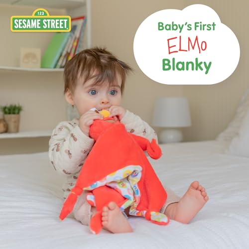 Kids Preferred Sesame Street Elmo Blanky Made of Soft Material with Knotted Corners and Pacifer Loop for Babies and Infants by KIDS PREFERRED - Image 2
