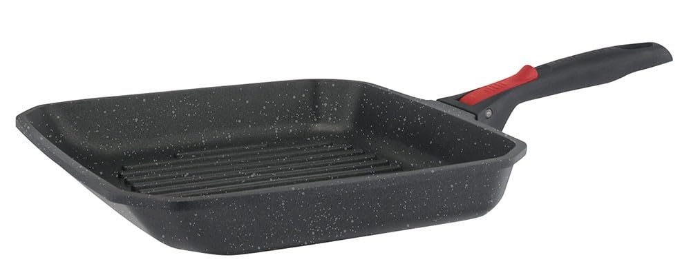 Pradel Excellence - 92382 M - Poêle grill 26 cm + Poignée Amovible - Tous feux et induction - Sans PFOA - 334