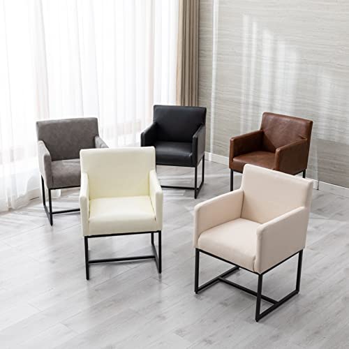 Rivova Mid Century Modern Dining Chairs Set Of 4, Linen Dining Room Chairs, Kitchen Side Chairs With Golden Legs, Accent Armchairs For Living Room, Bedroom, Cream #TOP5