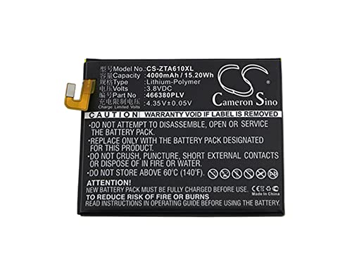 RWMM 4000mAh Replacement Battery Compatible with 466380PLV Blade A610C, Blade A610T, Blade V6 Max, Yuanhang 4