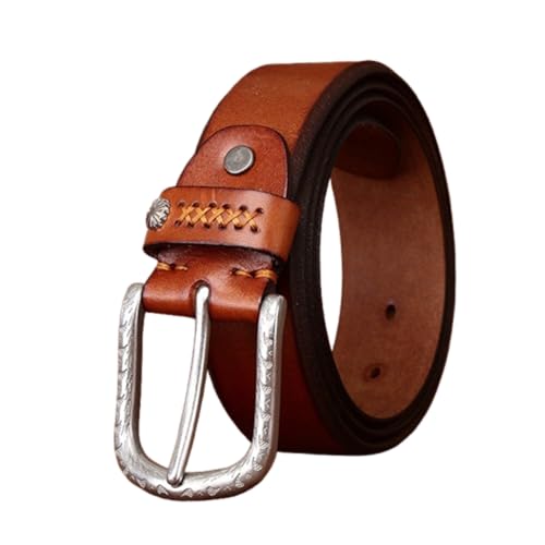 Ceinture en cuir de vache boucle ardillon gravée argent antique, l'authenticité d'un cuir noble