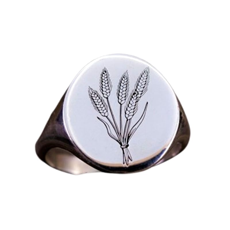 Chevalière blé en argent sterling 925 un bijou d'oreilles minimaliste et raffiné