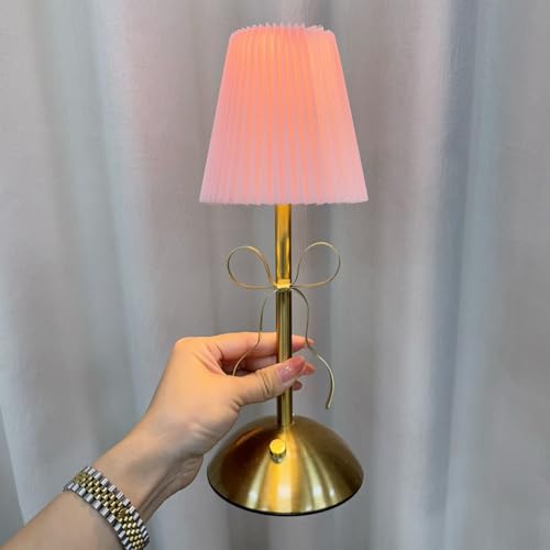 ERRORY Lámpara de escritorio flexible con puerto USB y cubierta textil, hermoso detalle de lazo para estudio o uso en interiores, lámpara LED de carga antigua - imagen 8