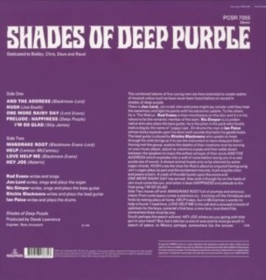 Amazon.co.jp: Shades of Deep Purple [Analog]: ミュージック