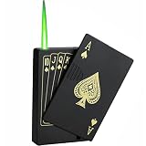 New Metal Playing Cards Jet Lighter Unusual Torch Turbo Butane Gas Lighter Creative Windproof Outdoo
