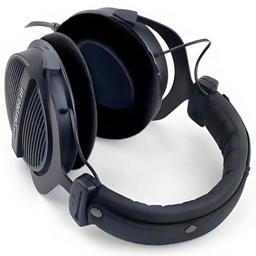 DT770 pro wymienne nauszniki kompatybilne z Beyerdynamic MMX300, DT770, DT880, DT990, Custom One Pro, opaski na głowę - czarne