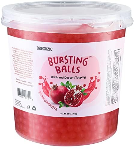 Pomegranate Boba Pearls, Pomegranate Popping Boba Bursting Boba