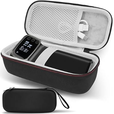 Hard Travel Case for Garmin Index BPM Blood Pressure Monitor Cuff, Protect Storage Case for Garmin Index BPM BP Monitor, for Checkme BP2 & BP2A BP Machine, Black