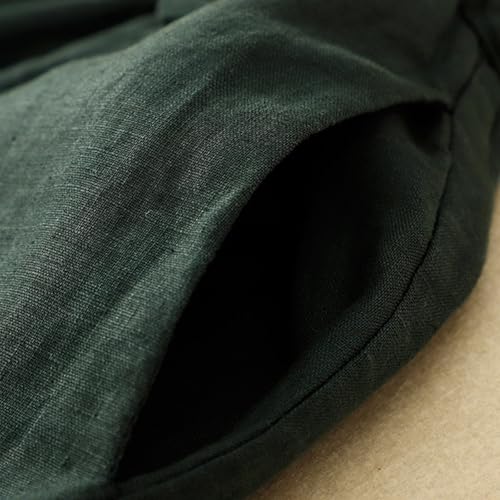 Women's Lace Cotton Linen Midi Skirt High Waisted A Line Flowy Swing Boho Long Beach Summer Petite Skirts for Women4