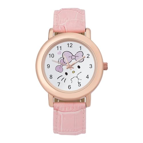 ハローキティ 腕時計 アナログ レザーベルト レディース ウォッチ クォーツ時計 可愛い ファッション 女の子 学生 ガールズ 入学 通学 お祝い プレゼント