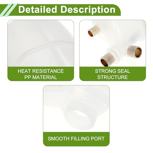 HOPESPANNER No.A4505010003/4505010003 Coolant Reservoir Water Expansion Tank for Smart Fortwo L3 1.0L 2008-2015 Heat Resist Coolant Radiator Reservoir Bottle - Thumbnail 4