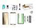 (md0410) Galaxy S7 Edge Gold front outer glass lens + back cover with camera lens flash cover G935 replacement + adhesive + opening tool + LOCA glue (LCD screen & touch digitizer not included)