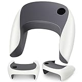 Olumoon Reading Pillow, Lap Desk Pillow for Adult, Memory Foam Reading Pillows for Gaming, Arm Rest Pillow for Working, Back Pillow for Crocheting, Playing Game or Siting in Bed, Floor, Sofa (White)