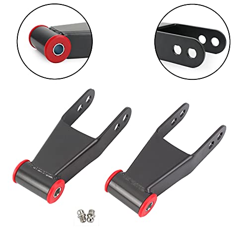 Juedima 2 Inch Suspension Rear Lowering Drop Shackles Kit Fits For Gmc Sierra Chevy Silverado C1500 C2500 K2500 F150 1988-2018 2Wd 4Wd | Leaf Spring Shackle Kit Replace Part # 410520 #TOP1