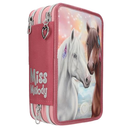 Depesche 3-Fach Federtasche Miss Melody Farbsortierung rot, Rostrot
