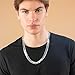 QUADRI 925 Sterling Silver Necklace, Extra Shiny, Cuban Link Chain for Men, 12mm Wide, 20 Inch, Cadena de Plata 925 para Hombre, Made in Italy, Gift Box Included