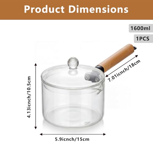 54oz Glass Pot with Wooden Handle