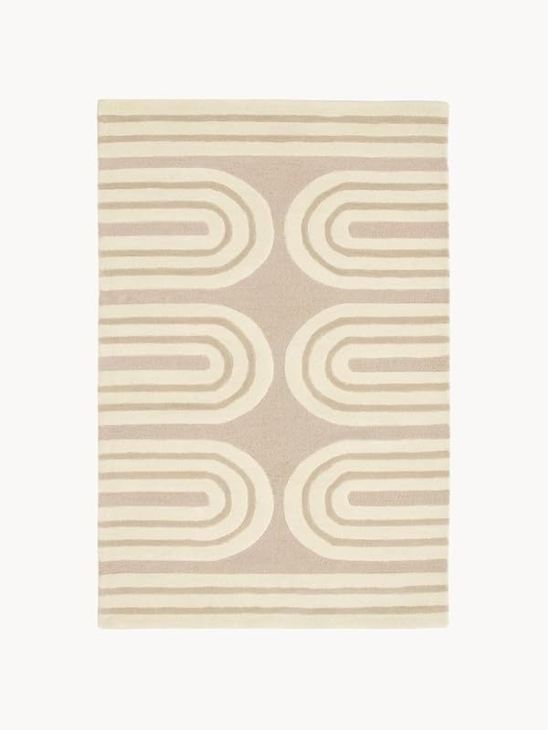 Image of Hand Tufted Modern Design Exported Collection High Low Pattern Wool Carpet for Living Room, Bedroom & Hall (Multi H, 7 x 10 Feet)