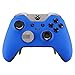 eXtremeRate Carcasa con 2 Anillos de Acento para Mando Xbox One Elite Protectora Tacto Suave Placa Frontal Kit de reemplazo Cubierta Shell Funda para Controlador de Xbox One Elite(Modelo 1698) Azul
