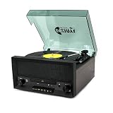 VINYL MUSIC ON Turntable Music Center with Built-in Stereo Speakers, 8-in-1 Nost...