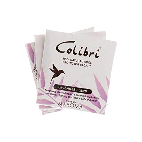 The Wool Company Colibri Natural Anti-Moth 3 Sachet Pack in Lavender | Natural Moth Repellent | No Mess Or Harmful Chemicals Cover