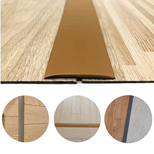 78.7''L Self Adhesive Floor Transition Strip,Threshold For Doorway,Laminate Flooring Edge Trim,Vinyl Plank Floor Flat Divider Strip (Gray(Wood Grain), 1.97''Wide) #TOP3