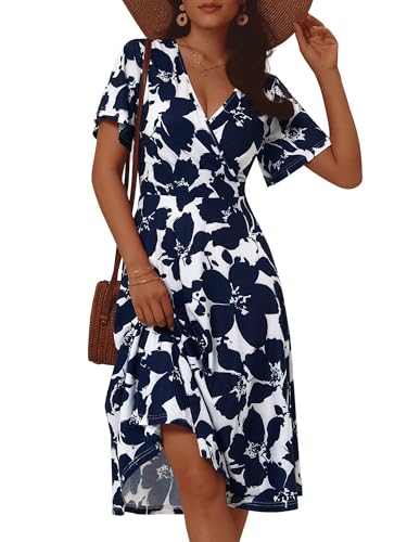 Loemes Womens Sundresses Elegant Dresses with Sleeves for Women Flattering