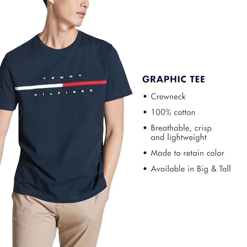 Tommy Hilfiger Mens Short Sleeve Signature Stripe T-Shirt T Shirt, Dark Sable, 3X-Large Tall US by Tommy Hilfiger - Used condition - US$28.79