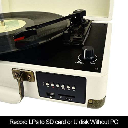 DIGITNOW! Bluetooth Platine Vinyle,Retro LP Platine 3 Vitesse avec Haut-parleurs Intégrés,Portable Tourne-Disque Vinyle… - Les Beatles, Paul McCartney, John Lennon, RIngo Starr, George Harrison DIGITNOW! Bluetooth Platine Vinyle,Retro LP Platine 3 Vitesse avec Haut-parleurs Intégrés,Portable Tourne-Disque Vinyle… – Image 5