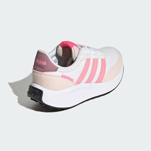 adidas Tênis unissex infantil Run anos 70, Branco/Rosa Bliss/Rosa lúcido, 17