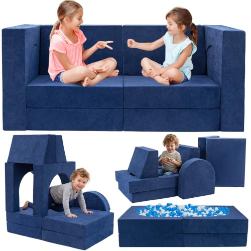 10 Pcs Kids Play Couch Set with Removable Cover