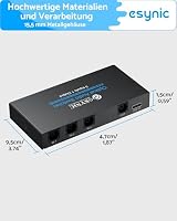 eSynic SPDIF/Toslink Switcher 3x1 mit IR-Fernbedienung Digitaler optischer Audio-Umschalter für LPCM2.0/DTS/Dolby-AC3, 40m Reichweite, LED-Statusanzeige, Überlastschutz – Ansicht 7