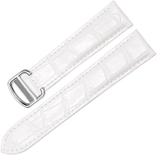 Watch Band For Cartier TANk SOLO RONDE DE Genuine Leather Watch Chain Folding Buckle Watch Strap Accessories Watch Bracelet Belt ( Color : 10mm Gold Clasp , Size : 16mm )