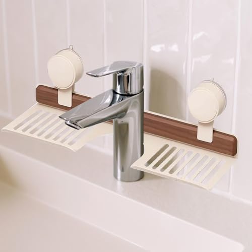 Étagère murale de salle de bain Generisch avec ventouse pour robinet - 4