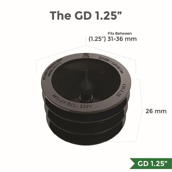 G Green Drain Waterless Trap Seal, 1.25 Inches, Fitting Pipes with Diameters between 31-36 mm by G Green Drain - Used condition - Image 2