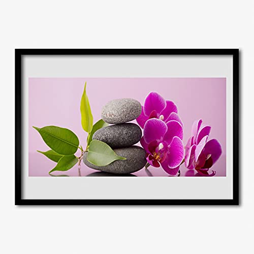 Affiche encadrée 70x50 cm fleurs d'orchidée Tulup pour décoration murale salon