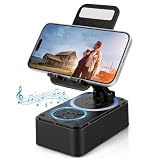 Altavoz para Movil - Aolso Altavoz Bluetooth con Soporte Movil Plegable y luz, Altavoz Portátil Bluetooth con Base Antideslizante, Ajustable Multiángulo USB Recargable para iPhone/Android/iPad, Regalo para Hombre Mujer