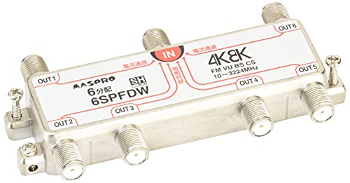 Amazon | マスプロ電工 新4K8K衛星放送(3224MHz)対応 6分配器 全端子