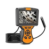 ZJFHEYUO Rohrendoskopkamera, 5-Zoll-IPS-Inspektionskamera 3-facher Zoom IP67 wasserdichte Industrie-Endoskopkamera mit 32G-Speicherkarte,5M