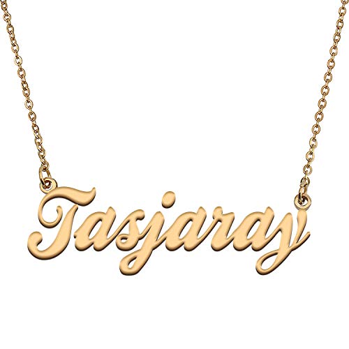 HUAN XUN Custom Personal Pendant Name Necklace Personalized My Best Friendship Gifts for Her Tasjaray